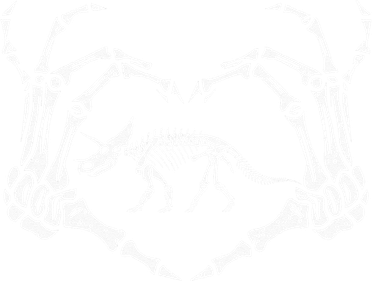 Funny Dinosaur Triceratops Skeleton Hand Heart Halloween Mousepad