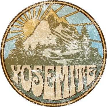 Yosemite California Nature Mountains Hiking Outdoors Vintage Backpack