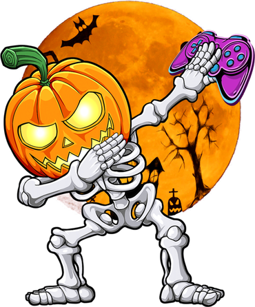Halloween Gamer Gaming Dabbing Skeleton Gift Kids Sweatshirt