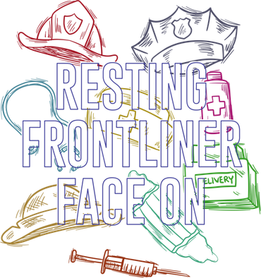 Resting Frontliner Face On Funny Medical Staff Humor Gift Apron