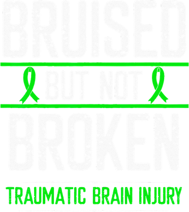 Traumatic Brain Injury Awareness Bruised Broken Green Ribbon Hooded Wearable Blanket