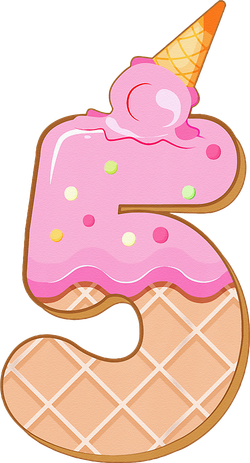 Kids 5th Birthday Girl 5 Years Ice Cream Number 5 Backpack