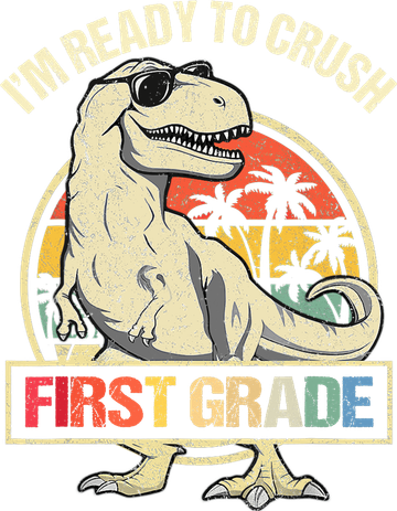 I'm Ready To Crush 1st Grade Dinosaur T Rex Back To School Coaster