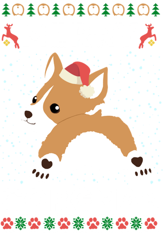 Corgi Ugly Christmas Sweater Style Merry Corgmas Santa Corgi Toddler Sweatshirt