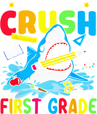 Im Ready To Crush 1st Grade Shark Back To School Women's T-Shirt