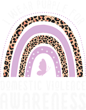 Butterfly I Wear Purple For Domestic Violence Awareness Button