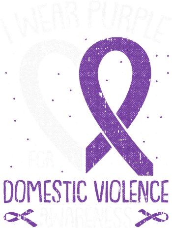 I Wear Purple For Domestic Violence Awareness Ribbon Warrior Women's Tank Top