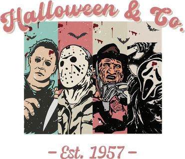 Halloween Co Est 1957 Scream Spooky Halloween Groovy Retro Doggie Tank