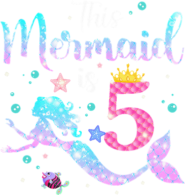 5th Birthday This Mermaid Is 5 Years Old Costume Women's T-Shirt