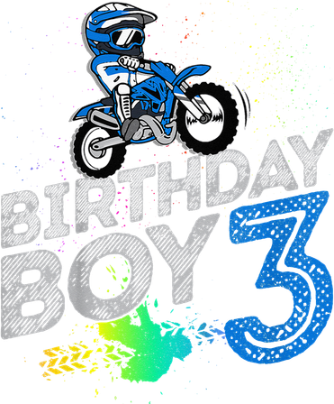 Dirt Bike Rider 3 Years Old Motocross 3rd Birthday Kids Hoodie