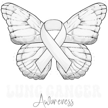 Lung Cancer Awareness Month White Ribbon Butterfly Beanie