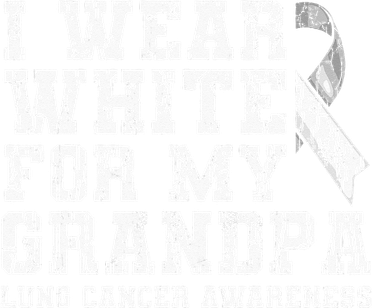 Lung Cancer Awareness White Ribbon Grandpa Gift Women's T-Shirt