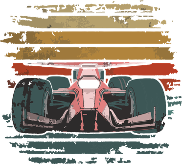 Retro Vintage Formula Racing Lovers Silhouette Race Car Fan Toddler T-Shirt