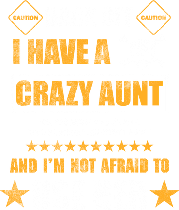 Back Off I Have A Crazy Aunt Niece Nephew Vintage Gift T-Shirt