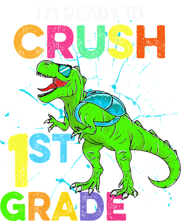 I'm Ready To Crush 1st Grade Dinosaur Back To School Backpack