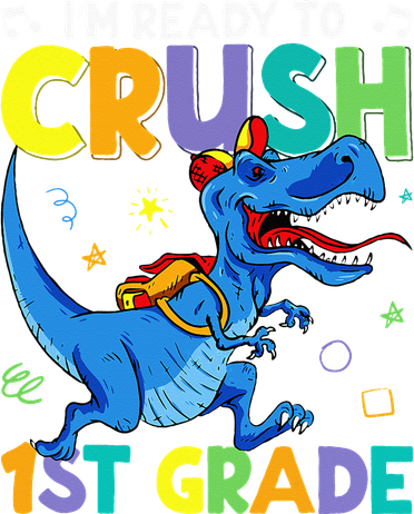 Funny Back To School I'm Ready To Crush 1st Grade Dinosaur Backpack
