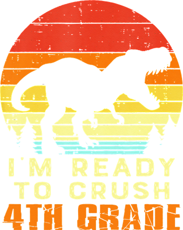 Im Ready To Crush 4th Grade Trex Dino Retro First Day Coaster
