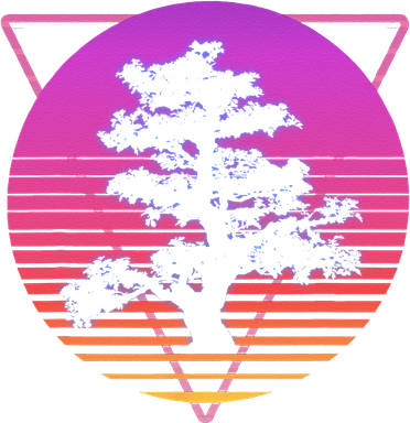 Bonsai Tree Art Japanese Retro Vaporwave Vintage 80s 90s Kids Long Sleeve Shirt