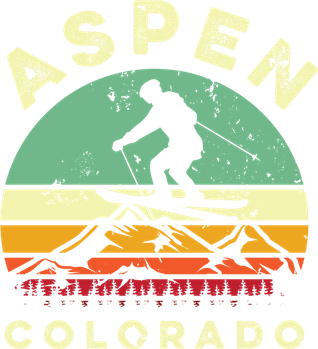 Vintage Skiing Lover Aspen Colorado Funny Skiers Gifts Kids T-Shirt