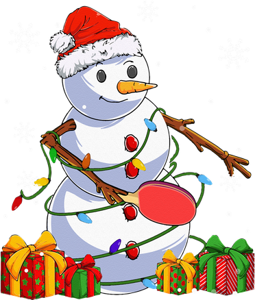 Ping Pong Christmas Snowman Wearing Santa Hat Pajamas Toddler Hoodie