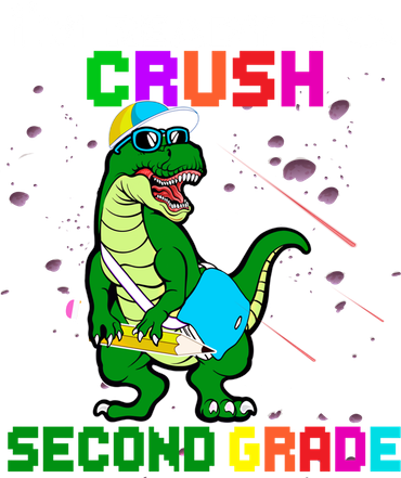 Back To School Dinosaur Im Ready To Crush Second Grade Great Gift Santa Hat
