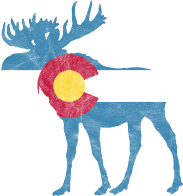 State Flag Of Colorado Vintage Bull Moose Design Gift Women's Sweatshirt