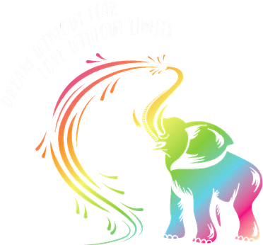 Dream Without Fear Love Without Limits Colorful Elephant Kids Sweatshirt