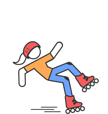 Get Well Funny Roller Skating Accident I Do My Own Stunts Gift Button