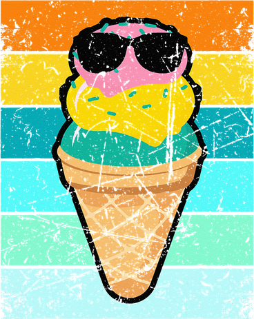 Ice Cream Funny Ice Cream Beach Pool Party Women's V-Neck T-Shirt