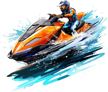 Retro Jet Skier Vintage Beach Jet Ski Jet Kiing Skiing Lover Gift For Skier Kids T-Shirt