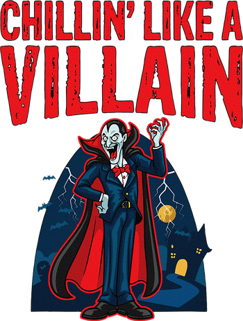Chillin Like A Villain Cool Vampire Spooky Halloween Gift Magnet