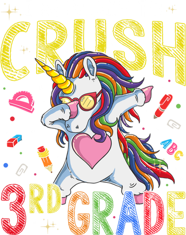 Im Ready To Crush 3Rd Grade Dabbing Unicorn Third Grade Great Gift Women's Long Sleeve Shirt