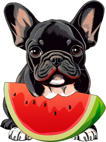Funny French Bulldog Dog And Watermelon Slice Summer Vacation Gift Mousepad