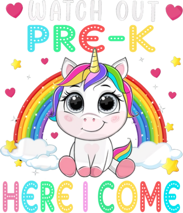 Watch Out Pre K Here I Come Back To School Unicorn Gift Doddie Hoodie