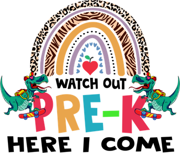 Watch Out Pre K Here I Come Dinosaurs Design Back To School Gift Tote Bag