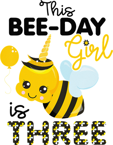3rd Birthday Bee Themed 3 Year Old Bday Matching Party Golf Towel