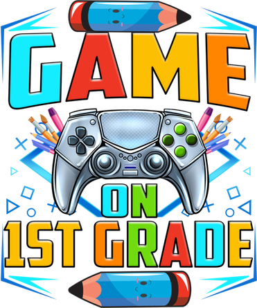 Game On 1St Grade Funny Back To School Video Games Gift Doggie Tank