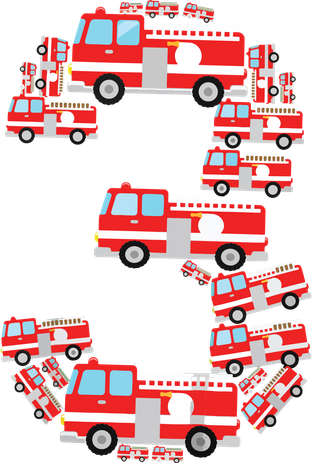 Kids Fire Truck 3rd Birthday Boy 3 Year Old Firefighter Toddler Hoodie