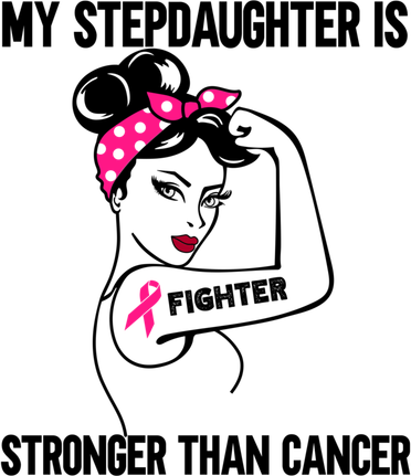 My Stepdaughter Is Stronger Than Cancer Breast Cancer Gift Coaster