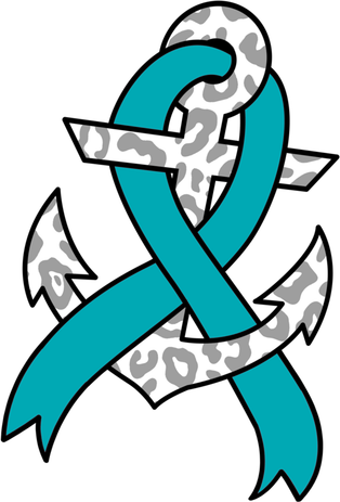 Ovarian Cancer Teal Ribbon Awareness Refuse To Sink Anchor Gift Kids T-Shirt