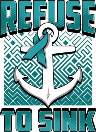 Refuse To Sink Ovarian Cancer Awareness Ribbon Funny Gift Great Gift Hat