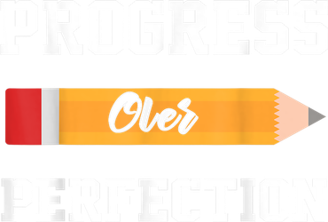 Progress Over Perfection Teacher Funny Pencil Back To Shool Golf Towel