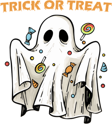 Trick Or Treat Candy Ghost Halloween Women's Long Sleeve Shirt