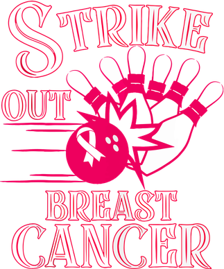 Bowling Strike Out Breast Cancer Awareness Pink Ribbon Gift Polo