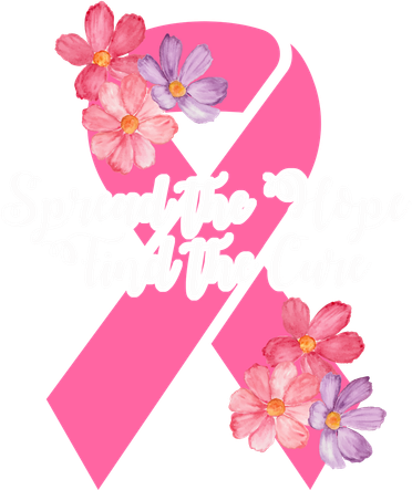 Spread The Hope Find The Cure Breast Cancer Floral Ribbon Toddler Sweatshirt