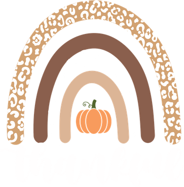 Thankful Fall Autumn Pumpkin Rainbow Mousepad