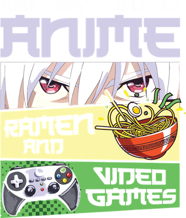 Just A Boy Who Loves Anime Ramen And Video Games Gaming Women's Hoodie