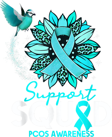 Support Squad Sunflower Hummingbird PCOS Awareness Doggie Tank