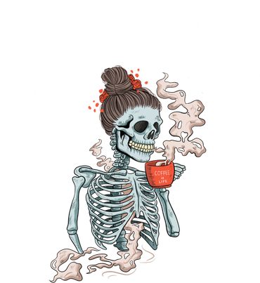 Coffee Ing Skeleton Staying Alive Vintage Gift Women's Tank Top