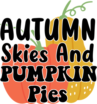 Autumn Skies And Pumpkin Pies Cute Women's Sweatshirt